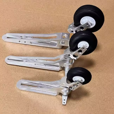 Aluminum Alloy Steering Tail Wheel for RC Gas Engine Turbine Planes (75mm, 82mm, 100mm Heights)