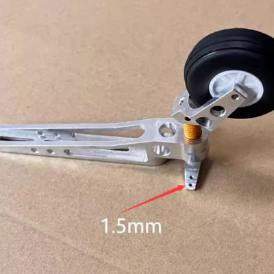 Aluminum Alloy Steering Tail Wheel for RC Gas Engine Turbine Planes (75mm, 82mm, 100mm Heights)