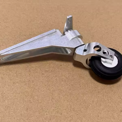 Aluminum Alloy Steering Tail Wheel for RC Gas Engine Turbine Planes (75mm, 82mm, 100mm Heights)