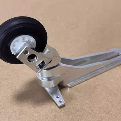 Aluminum Alloy Steering Tail Wheel for RC Gas Engine Turbine Planes (75mm, 82mm, 100mm Heights)