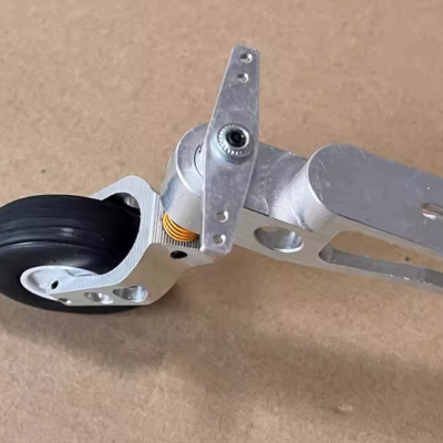 Aluminum Alloy Steering Tail Wheel for RC Gas Engine Turbine Planes (75mm, 82mm, 100mm Heights)