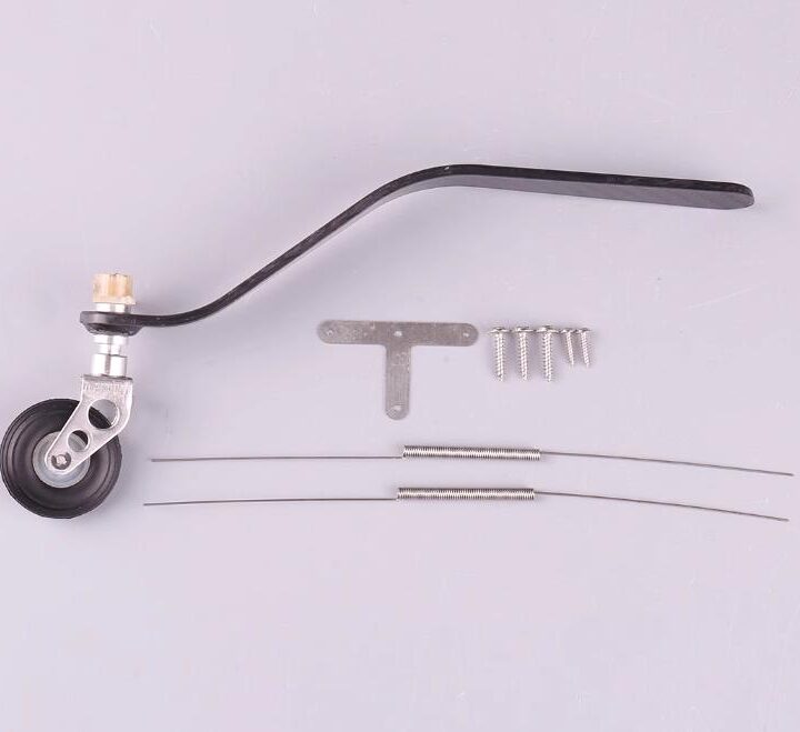 100cc Carbon Fiber Tail Wheel Bracket with PU Wheels