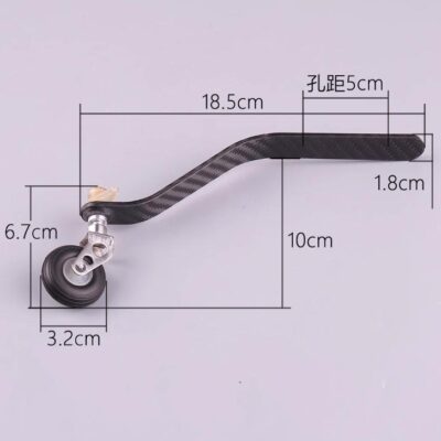 100cc Carbon Fiber Tail Wheel Bracket with PU Wheels