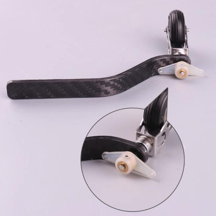 26cc Carbon Fiber Tail Wheel Bracket with PU Wheel
